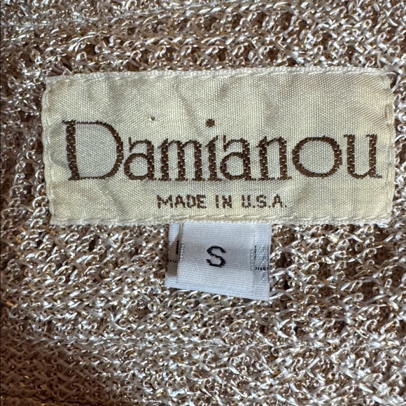 Dameron vintage Gold shimmer Knit Cardigan size small - Picture 3 of 6
